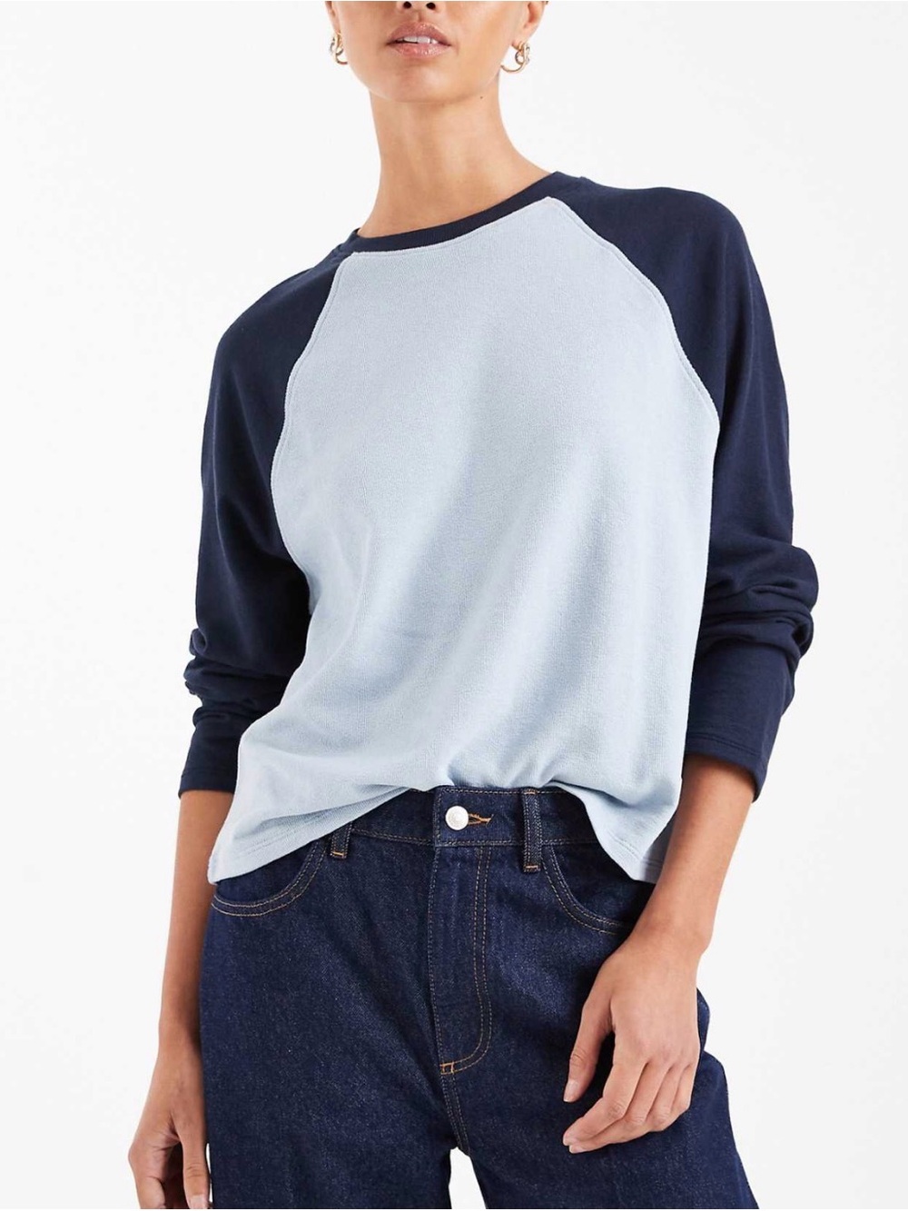 ASOS Textured Raglan Oversized Top